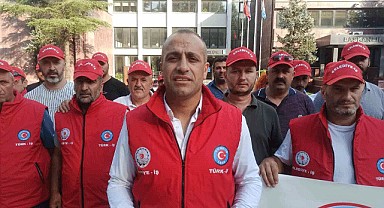 Belediye İş Sendikasından BUSKİ önünde açıklama
