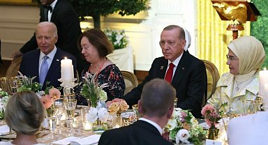Cumhurbaşkanı Erdoğan, Biden'ın resmi yemeğinde