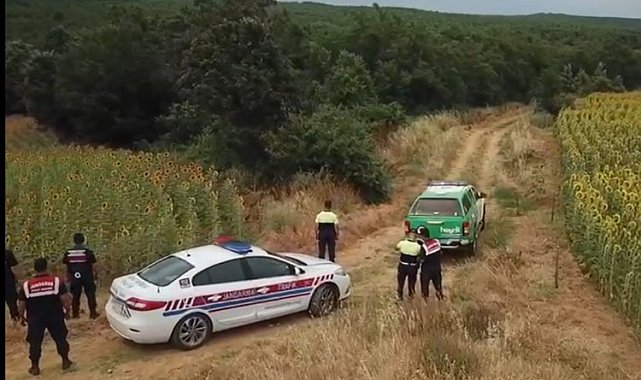 Edirne Keşan'da ormanlara drone ile denetim