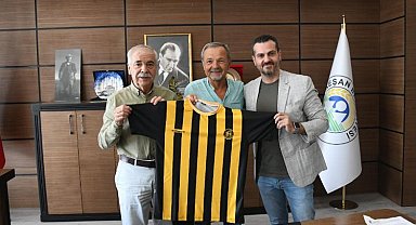 Keşanspor başkan adayı  Şeref Aldanmaz,  Mehmet Özcan'ı ziyaret etti
