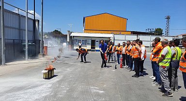 Kocaeli'de itfaiyeden MEPAR Nakliyat'a eğitim