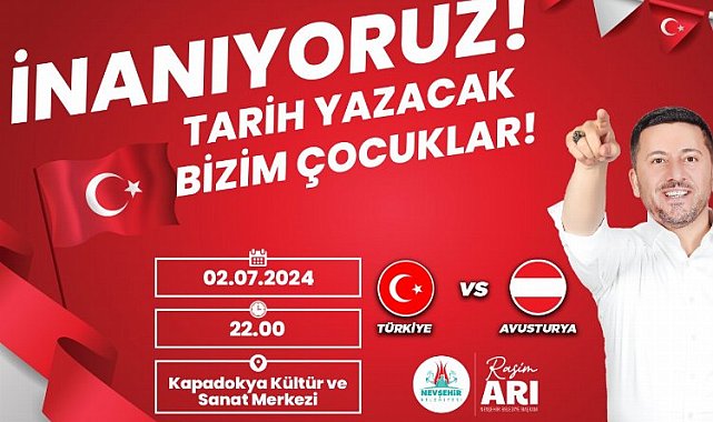 Nevşehir'de dev ekran Milliler için kurulacak