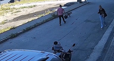 Sokak köpeği saldırısına uğrayan kadını kurtardı