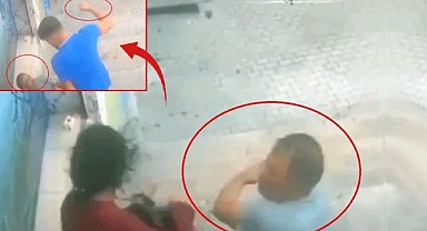 Sokak ortasında karısına şiddet uygulayana genç adamdan müdahale