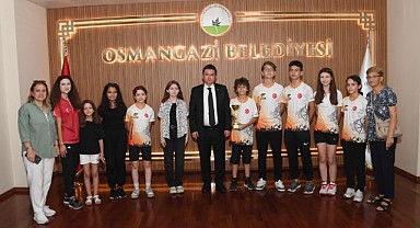 Türkiye ikincisi sporculardan Başkan Aydın’a ziyaret