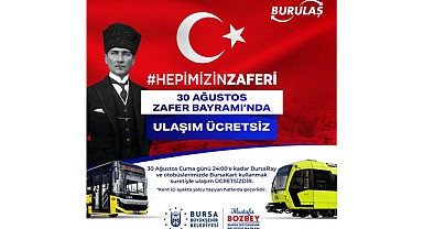 30 Ağustos Zafer Bayramı’nda ulaşım ücretsiz