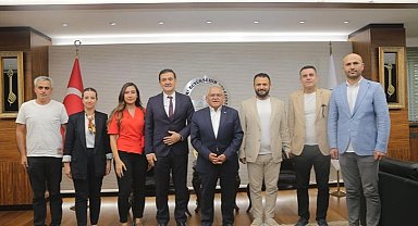 Başkan Büyükkılıç'a, İnşaat Mühendisleri Odası Başkanı Arı'dan ziyaret