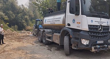 Büyükşehir'den yangın söndürme çalışmalarına destek