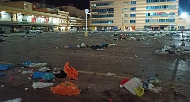 Cumartesi pazarının ardından ortaya çıkan görüntü tepkilere neden oluyor