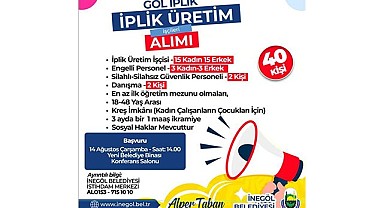 Göl İplik Fabrikası 40 Personel Alacak