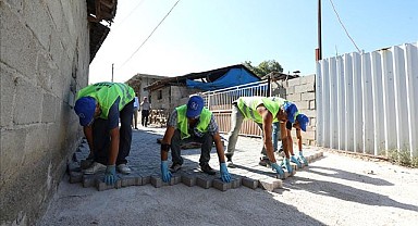Hamamlı Mahallesinde Sokaklar Parke Taşla Kaplanıyor