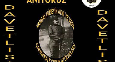 Hüseyin Avni Bey bugün Saray Belediyesi'nde anılacak