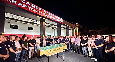 Kazada ölen itfaiye personeli için tören düzenlendi