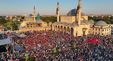 On binlerce Konyalı Gazze için tek yürek oldu