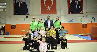 Yıldırımlı miniklere cimnastik eğitimi