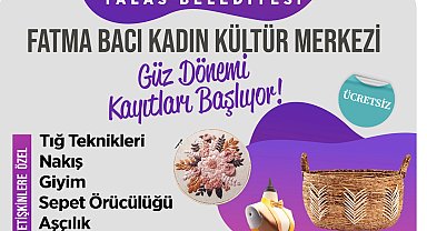 Talas'ta kadın mesleki eğitim kursları başlıyor