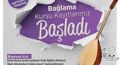 Bağlama öğrenmek isteyenler Talas Musiki Cemiyeti'ne