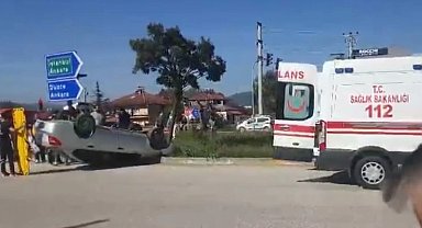 Düzce'de ışık ihlali kazaya neden oldu