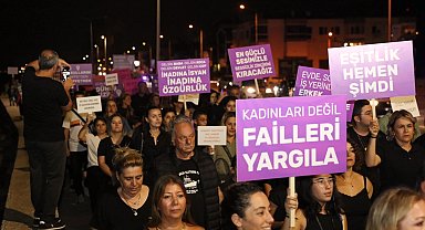 Güzelbahçe şiddete karşı yürüdü