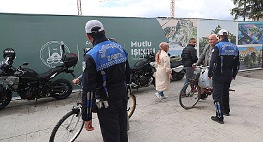 Sakarya Uzunçarşı'da bisikletlilere 'hassasiyet' çağrısı