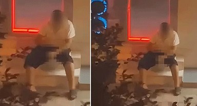 Sokak ortasında iğrenç hareket
