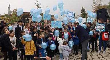 Bursa'da diyabete mavi balonlu farkındalık