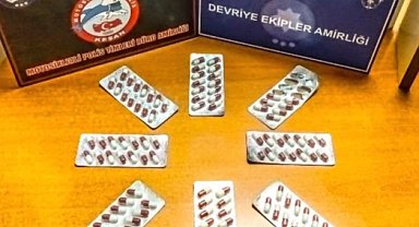 Keşan'da 103 adet sentetik ecza ele geçirildi