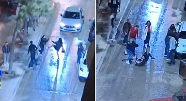 Kızlar arasında tekmeli yumruklu kavga