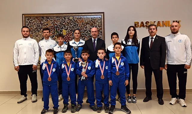 Selçuklu'nun başarılı sporcuları Başkan Pekyatırmacı'yı ziyaret etti