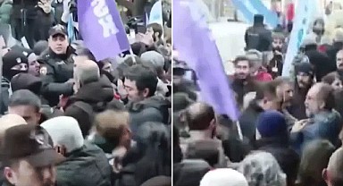 TBMM Önündeki Protestoya Polis Engeli