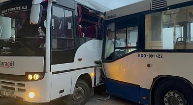 EGO Otobüsü İle Servis Aracı Çarpıştı!