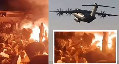 Sudan'da Askeri Uçak Yerleşim Yerine Düştü!