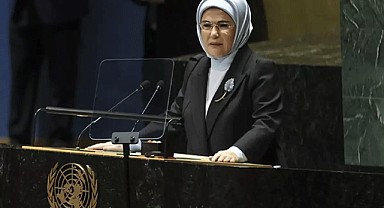 Emine Erdoğan BM Genel Merkezi'nde konuşma yaptı