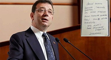 Gözaltına alınan İmamoğlu'ndan mesaj
