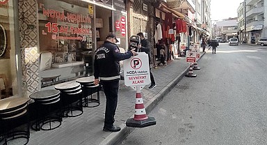 Kaldırım işgali yapan işyerlerine ceza yağdı