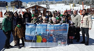 Osmangazili çocuklar kayak yapmayı öğrendi