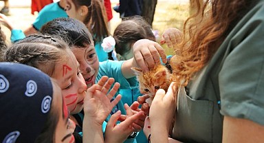 Çocuklara hayvan sevgisi aşılandı