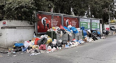 Beşiktaş'ta çöp dağları oluştu