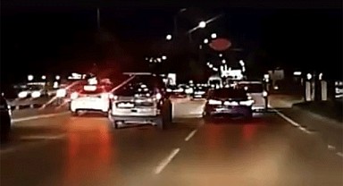 Bursa'da trafikte tehlikeli anlar!