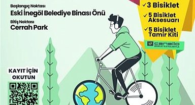 Bursa İnegöl'den Dünya Çevre Günü'ne bisikletli mesaj
