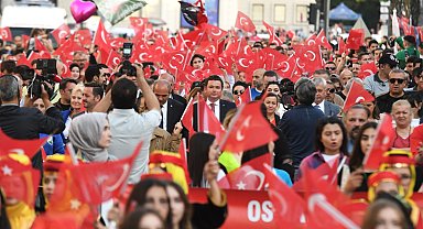 Bursa Osmangazi'de omuz omuza 19 Mayıs yürüyüşü