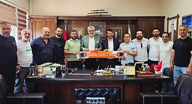 Darıca Türkelispor'dan Aydın'a tebrik ziyareti