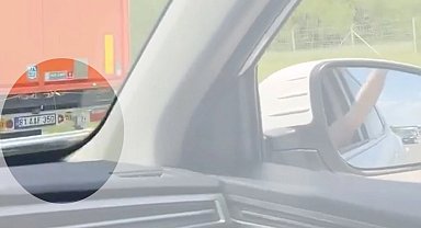 Düzce plakalı tır gurbetçileri coşturdu