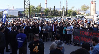 İzmit'te TÜPRAŞ işçilerine sıcak destek