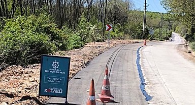 Kocaeli Gebze köylerinde hummalı yol çalışması sürüyor