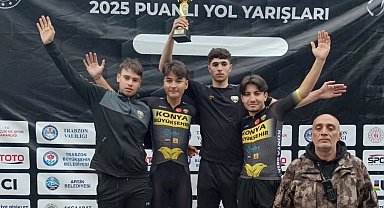 Konya Belediyespor bisiklet takımı Trabzon'da 4 madalya kazandı