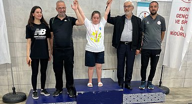 Konya Meram'da yüzmede ilk yarış, ilk zafer