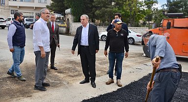 Mardin'de Başkan Şahin'den asfalt çalışmalarına yakın mercek