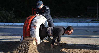 Muğla'da itfaiye adayları istihdam için ter döktü