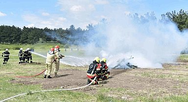 Nefes kesen yangın tatbikatı